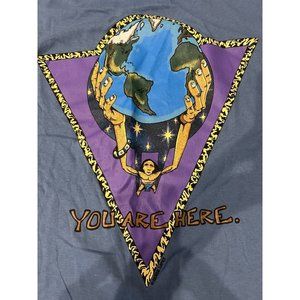 Vtg SENOR LOPEZ YOU ARE HERE SHIRT SIZE Lg NWT NOS Blue Single Stitch SleevesUSA